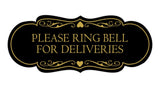 Signs ByLITA Designer Please Ring Bell for Deliveries Wall or Door Sign