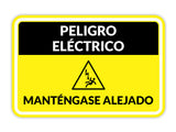 Classic Framed Plus Peligro Eléctrico Manténgase Alejado Door or Wall Sign | Business Warning Signage