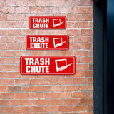 Standard Plus Trash Chute Wall or Door Sign | Public Signage