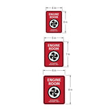 Portrait Round Plus Engine Room Authorized Personnel Only Door or Wall Sign | Boats & Yachts Signage