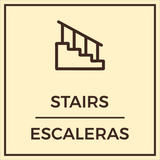 Signs ByLITA Square Stairs Wall or Door Sign | Spanish Bilingual Business and Office Signs