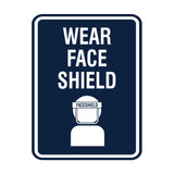 Signs ByLITA Portrait Round Wear Face Shield Wall or Door Sign