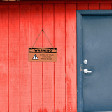 Warning Enter At Your Own Risk Toxic Gases 5" x 10" Hanging Wall or Door Sign | Safety Signs