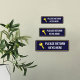 Standard Plus Please Return Keys Here Wall or Door Sign | Public Spaces Signage