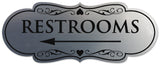 Signs ByLITA Designer Restrooms Left Arrow Sign - Easy Installation | Durable Wall or Door Sign