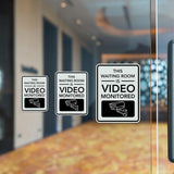 Portrait Round Plus This Waiting Room Is Video Monitored Wall or Door Sign | Office Rules Sign for Waiting Area & Group Sessions