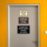 Signs ByLITA Classic Framed Please Use Water Wisely Report All Leaks Door or Wall Sign | Eco-Friendly Home Signs