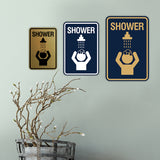 Signs ByLITA Portrait Round Shower (Single) Wall or Door Sign