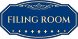 Victorian Plus Filing Room Wall or Door Sign | Legal and Courtroom Decoration