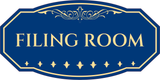 Victorian Plus Filing Room Wall or Door Sign | Legal and Courtroom Decoration