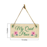 My Quiet Place 5x10 Hanging Plus Wall or Door Sign | Funny & Positive Home Decor