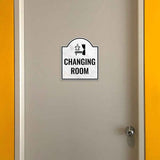 Changing Room' Headstone ? Wall/Door Restroom & Hygiene Sign