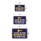 Classic Framed Plus Please Return Restroom Key To Front Desk Wall or Door Sign | Friendly Public Bathroom Signage