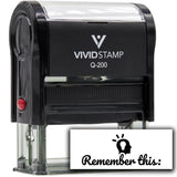 Vivid Stamp Remember This: Self-Inking Rubber Stamps Teachers And Schools | Motivational Stamps For Children | Re-inkable Ink Pad