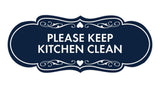 Signs ByLITA Designer Please Keep Kitchen Clean Wall or Door Sign