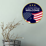 Circle Plus Guardians of Freedom: U.S. Military Veterans Welcome Door or Wall Sign Honor Veterans with Military Signs | US Pride | Veteran Gratitude and Discount Signs