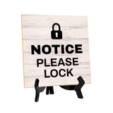 General Office Notices & Business Table Signs | 5"x 5" Square Table Signs With Acrylic Easels