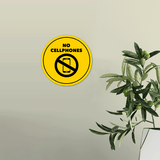 Circle Plus No Cell Phones Wall or Door Sign | Easy Installation | Office & School Warning Signage