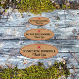 Oval Plus Do Not Ring Doorbell Thank You Wall or Door Sign | Home Signage No Soliciting