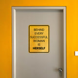 Portrait Round Plus Behind Every Successful Woman Is Herself Wall or Door Sign | Homely Decor