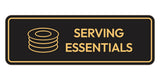 Signs ByLITA Standard Serving Essentials Door or Wall Sign Easy Installation | Durable Construction | Kitchen Essentials | Hygiene | AirBnB Signs