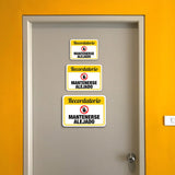 Classic Framed Plus Recordatorio Mantenerse Alejado Door or Wall Sign | Spanish Business Signage