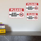 Classic Framed Plus Please Do Not Smoke Or Vape Indoors Door or Wall Sign | Public Notice Signs