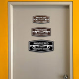 Signs ByLITA Fancy Protected by Armed Property Owner (M-16) Door or Wall Sign | Home Security Warning Sign