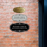 Signs ByLITA Victorian Please Check Restaurant Dress Code Wall or Door Sign
