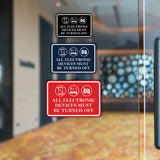 Signs ByLITA Classic Framed All Electronic Devices Must Be Turned Off Door or Wall Sign Durable ABS Plastic | Laser Engraved | Easy Installation | Courtroom