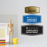 Signs ByLITA Fancy Complaints Department Funny Office Wall or Door Sign