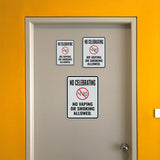 Portrait Round Plus No Celebrating No Vaping Or Smoking Allowed. Wall or Door Sign | Funny Office Décor