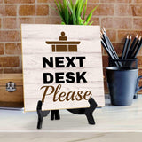 General Warnings & Courtesy Notices 5"x 5" Square Table Sign With Acrylic Easels