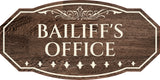 Victorian Plus Bailiff's Office Wall or Door Sign | Legal and Courtroom Decoration
