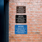 Signs ByLITA Classic Framed Notice: We Accept No Responsibility For The Loss, Damage or Theft of Personal Belongings Whilst On These Premises Door or Wall Sign Easy Installation | Warning Health & Safety | Office & Venues