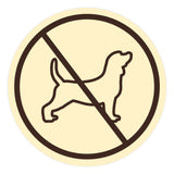 Signs ByLITA Circle No Dogs Graphic Door or Wall Sign | Easy Installation | Durable Construction | Promote Health And Safety | Caution Warning Sign for Home, Business and Office Spaces