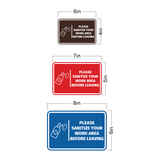Signs ByLITA Classic Framed Please Sanitize Your Work Area Before Leaving Door or Wall Sign Easy Installation | Health And Safety | Building And Hospitality Signs
