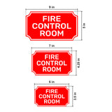 Notched Standard Fire Control Room Wall or Door Sign | Fire/Emergency/Electrical/Security Safety Signs