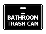 Signs ByLITA Classic Framed Bathroom Trash Can Wall or Door Sign
