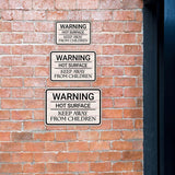 Classic Framed Plus Warning – Hot Surface Keep Away From Children Door or Wall Sign | Children's Warning and Safety Signs