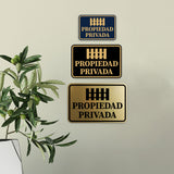 Signs ByLITA Classic Framed Propiedad Privada Graphic Spanish Security Wall or Door Sign