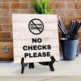 General Office Notices & Business Table Signs | 5"x 5" Square Table Signs With Acrylic Easels