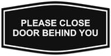 Signs ByLITA Fancy Please Close Door Behind You Sign - Laser-Engraved Lettering | Durable ABS Plastic | Vibrant Colors | Powerful Foam Tape