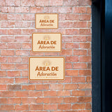 Classic Framed Plus Área de Adoración — Worship Area Door or Wall Sign | Spanish - Church Room & Area Signs