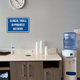 Classic Framed Plus Clinical Trials In Progress No Entry Door or Wall Sign | Medical Specialism Rooms