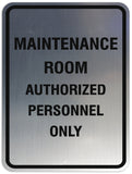 Signs ByLITA Portrait Round Maintenance Room Authorized Personnel Only Sign - Laser-Engraved Lettering | Durable ABS Plastic | Vibrant Colors | Powerful Foam Tape