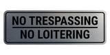 Signs ByLITA Standard No Trespassing No Loitering Wall or Door Sign | Public Warning | Health & Safety Signage