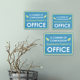 Classic Framed Plus A Corner Of Compassion – Assistant Pastor’s Office Door or Wall Sign | Church and Place of Worship Signs