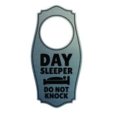 Day Sleeper Do Not Knock Door Hanger | House or Business Door Sign