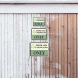 Classic Framed Plus Paper and Cardboard Only Door or Wall Sign | Waste Disposal Etiquette